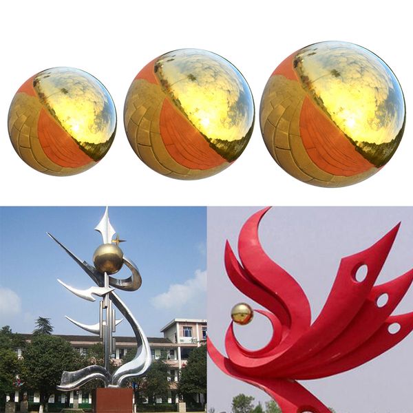 

3шт нержавеющей полый шар бесшовные зеркальные сферы пристальный взгляд шары садовый декор