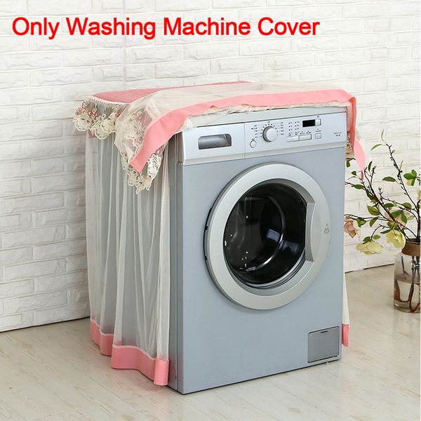 

case dustproof floral washing machine cover durable laundry front full protection lace ruffle bathroom decoration washable home