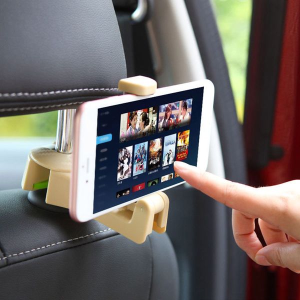 

multi-functional car headrest hook with phone holder seat back hanger for bag handbag purse grocery cloth