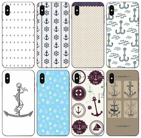 

tongtrade] stripe wave anchor case для iphone 11 pro max x xr xs 8 7 6s 5s plus samsung s2 s3 s4 s5 mini honor 8c 8s redmi note 5 pro case