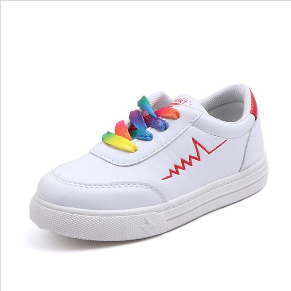 

2019 kids sneakers korean fashion white breathable casual skateboarding shoes sport footwear baby boy girls shoes kids shoes, Black