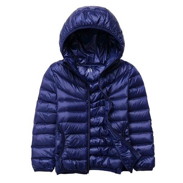 

children's down jacket candy-colored down jacket boys girls autumn warm down hooded coat teenage parka kids winter outerwear hot, Blue;gray