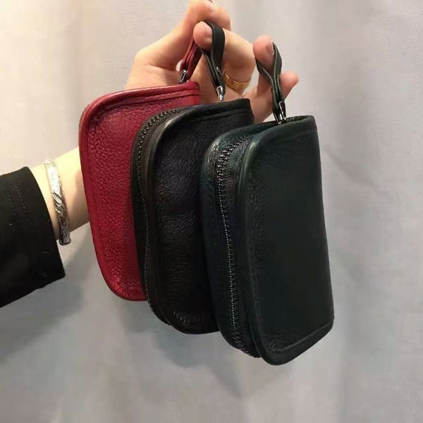 

case key leather large capacity car key case layer leather super soft small bag