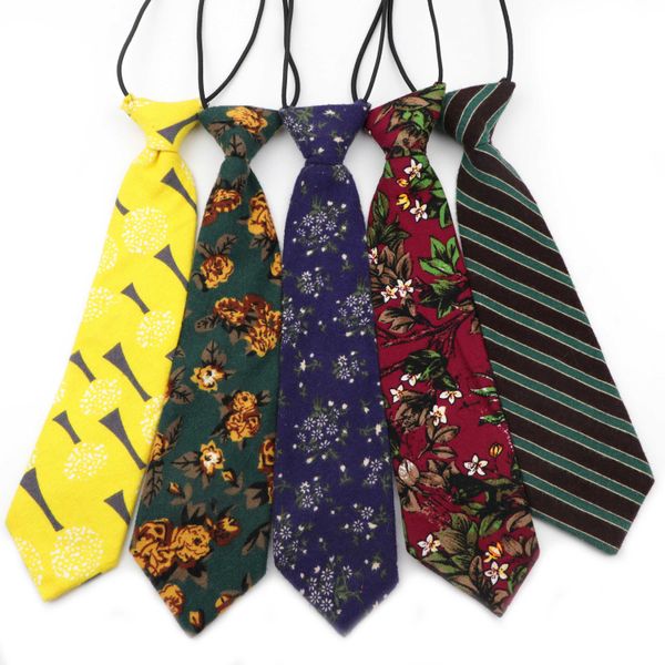 

30cm cotton floral striped vintage kids boy girl female casual necktie child cute school daily uniform bow tie shirt accessories, Black;gray