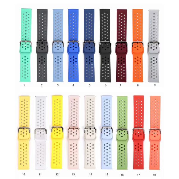 

2019 sports ventilation watchband 22 mm 20mm for samsung watch 42mm 46mm active amazfit quick release strap sport belt, Black;brown