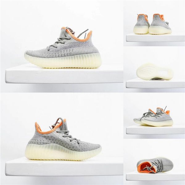 

kids sneaker athletic sports shoes semi frozen boots beluga 2.0 grey orange boots zebra core black red kanye west#207