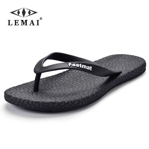 

lemai women new brand flip flops beach slippers for women summer shoes flat men flip flops #8colors size: 36-45, Black