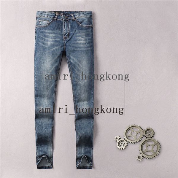 

повседневный марка джинсы дизайнеры дизайн тонкий модные джинсы брюки новые поступления лето известные motorcycle брюк мужчины женщины разме, Blue
