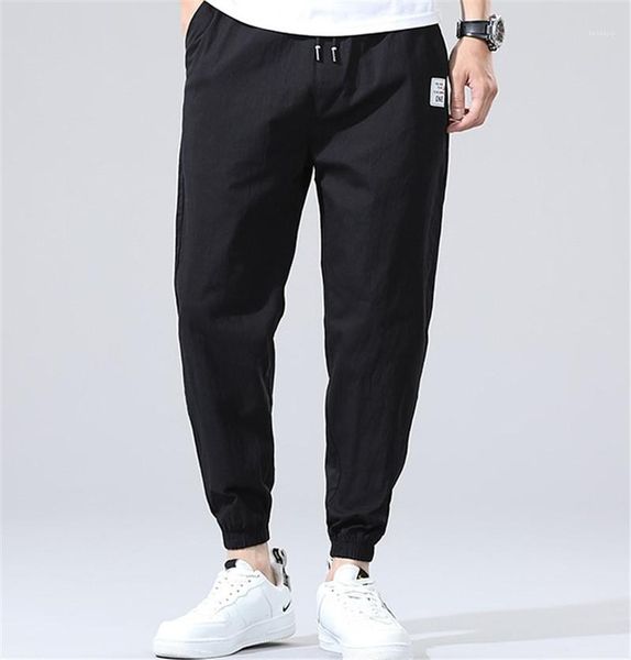 

active drawstring capris pants fitness mens pure color mid waist trousers mens cargo pants fashion pocket, Black