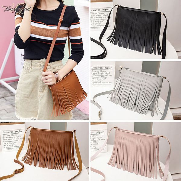 

pu leather tassel women bag casual crossbody bags for women shoulder bag womens mobile phone bag 2020 female handbags hot