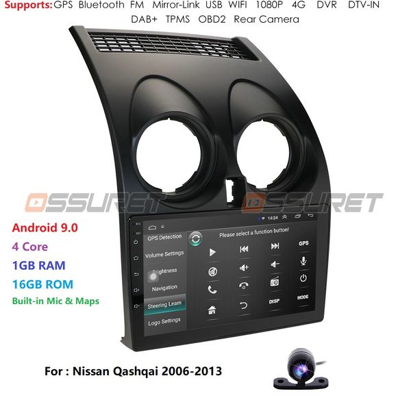 

car radio multimedia video player navigation gps for qashqai 1 2006-2013 j10 accessories sedan dvd no 2 din audio rds cam car dvd