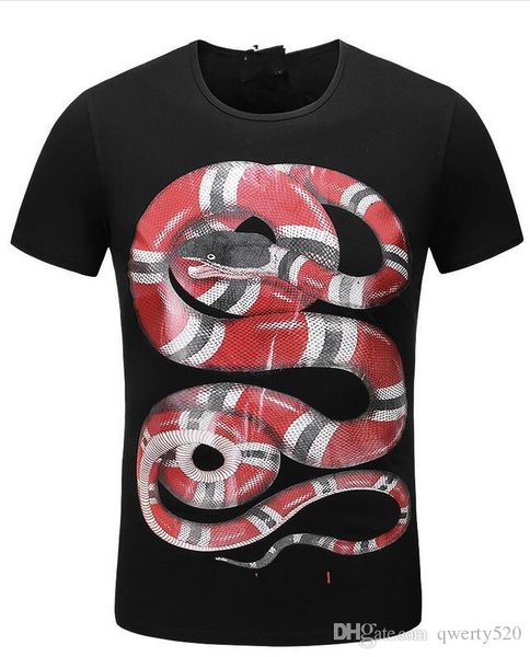 

отпечатано phillip plain t-shirt мода повседневная фитнес прохладный o-образным вырезом мужская медведь футболка лето с коротким рукавом муж, White;black