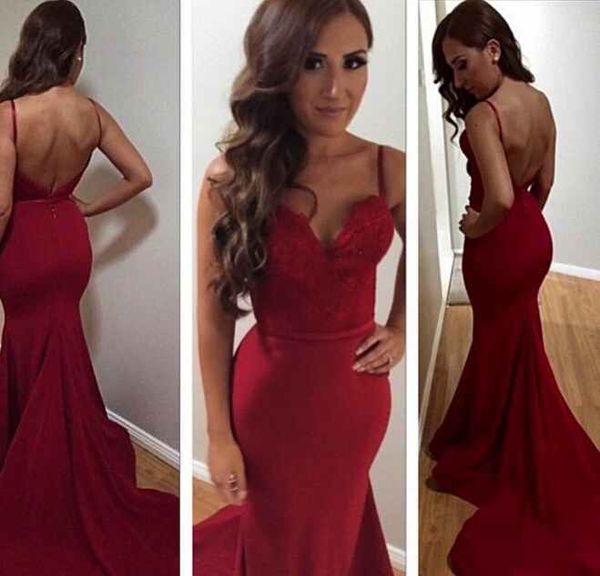 

2019 очаровательная красная русалка вечерние платья милая без рукавов спинки кружева платья для особых случаев простой дизайн сексуальные пл, Black;red