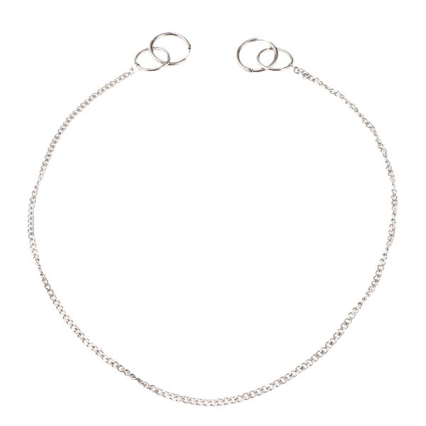 

super long link chain 56cm/22'' dangle stainless steel as earring necklace punk hip hop men women fashion, Golden