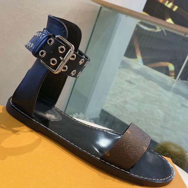 

new fashion luxury leather sandals designer womens suede classics fashion shoes slide sandals flat shoe dress shoes shoe001store l01, Black;red