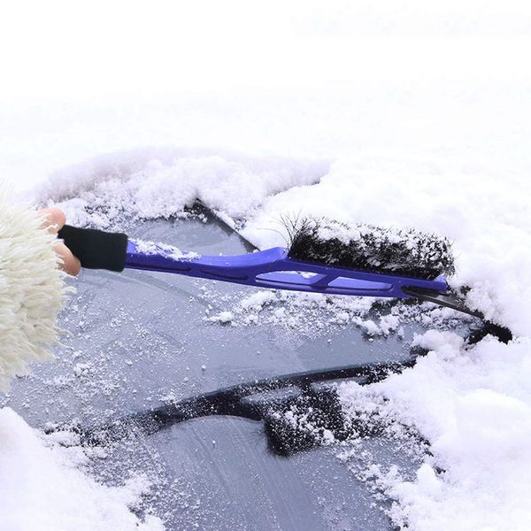 

new 2-in-1 ice scraper with brush useful car windshield snow removal rost broom cleaner magic outdoor ice shovel