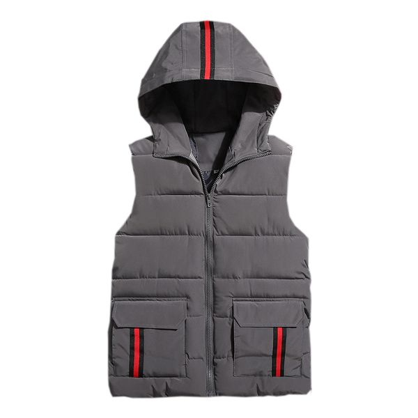 

autumn and winter men's new down cotton vest vest jacket quality casual fashion hooded plus fertilizer xl m-8xl webbing z55, Black;white