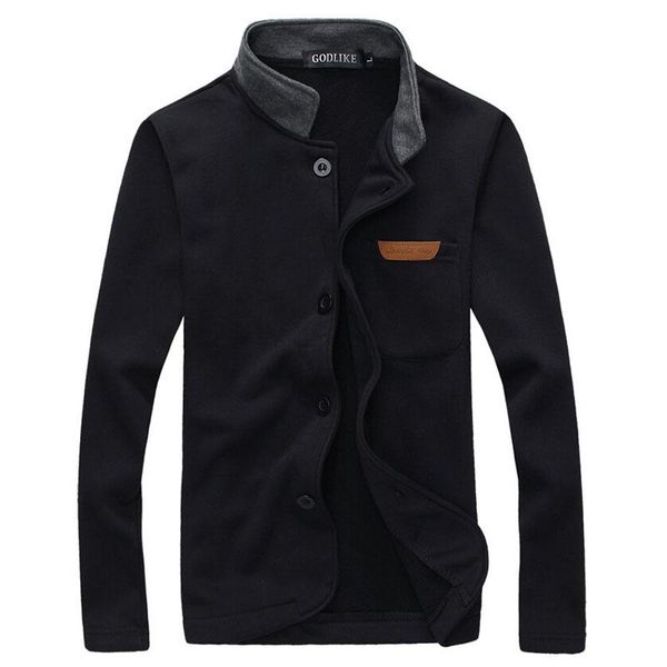 

новая марка man jacket sping осени высокого качества карманный украшенная вскользь куртки на открытом воздухе мода мужчины пальто одежда тон, Black;brown