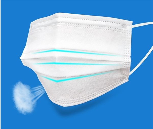 

in stock proof with elastic earrings 3 layers anti dust mouth protective hood mask face masks ship n05 ryoj