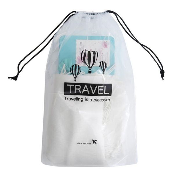 

transparent pvc drawstring bag waterproof beam pocket travel organizer bag bathroom toiletries packaging