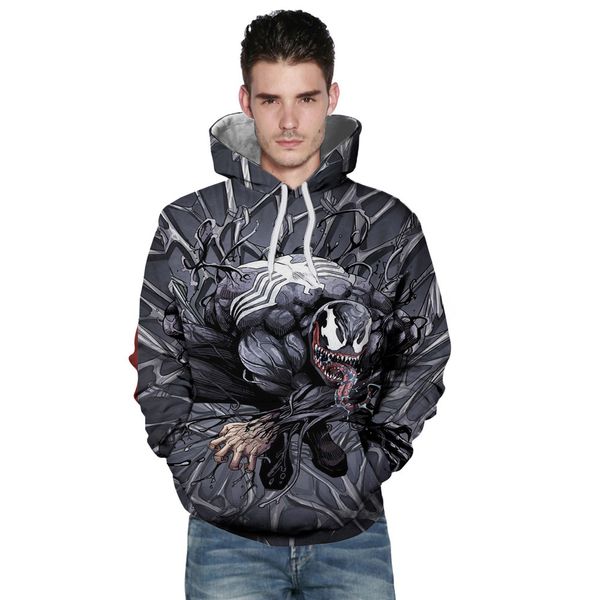 

plus size 3d hoodies men halloween day long sleeve japanese streetwear fashion funny hoodies sweatshirts for men sudadera hombre, Black