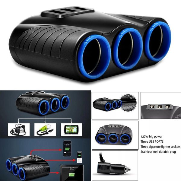 

multi-function power adapter car cigarette lighter charger cellphone/psp/mp3/mp4/pad/gp for ce/fcc/rohs 107g
