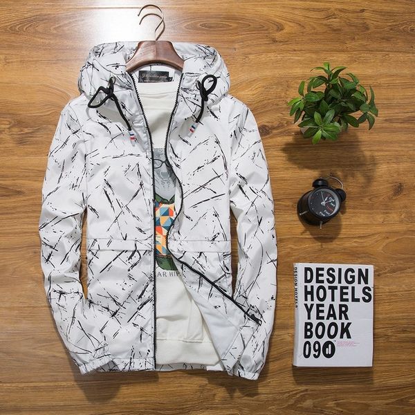 

men's coat printing ink hooded jacket male blazer spring summer men's clothing bomber jackets men plus size m-xxxl 2019 new sa-8, Black;brown