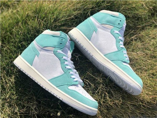 

оптовая 1 1s turbo green mens ретро баскетбол обувь кроссовки высокого качества teal зеленый спортивный дизайнер обуви мужчины boy тренеры с