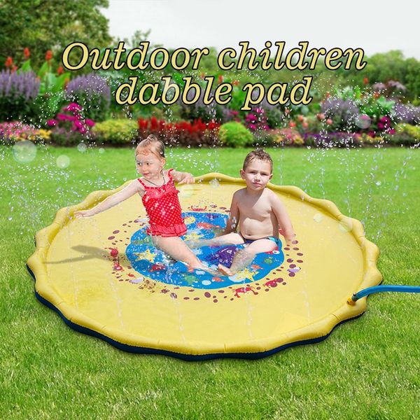 

горячая продажа диаметр посыпать всплеск play mat надувной infant животик время младенец детская воду посыпать и всплеск pad play mat15.23