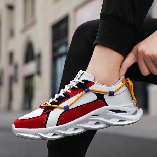 

sneakers men breathable color matching running shoes wear casual shoes non-slip lace-up sneakers