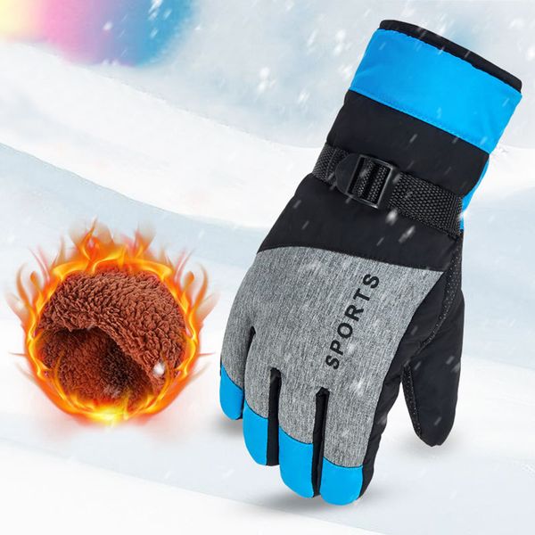 

men winter fleece thermal warm bicycle snow ski gloves breathable bike cycling riding gloves for women & men skiing motorcycle