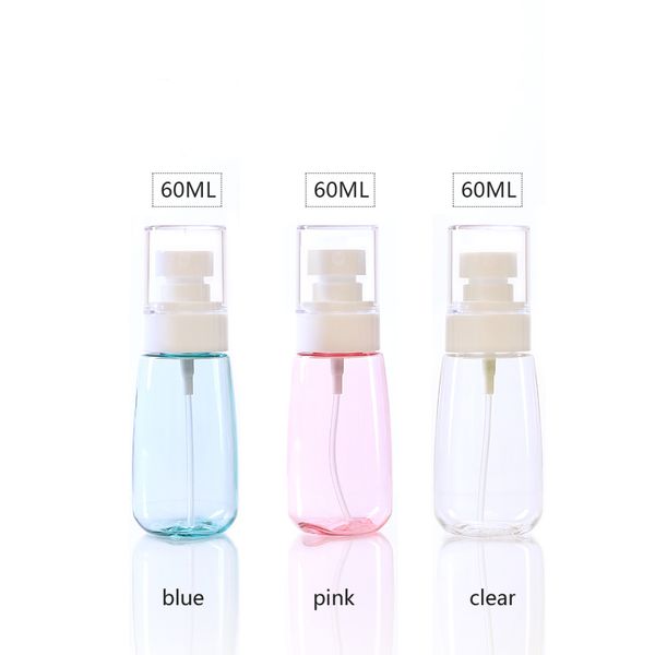 

60мл pp пластичная портативная относящая к окружающей среде содружественного abs нано марка насоса брызга сердечник цветастая ясная бутылка