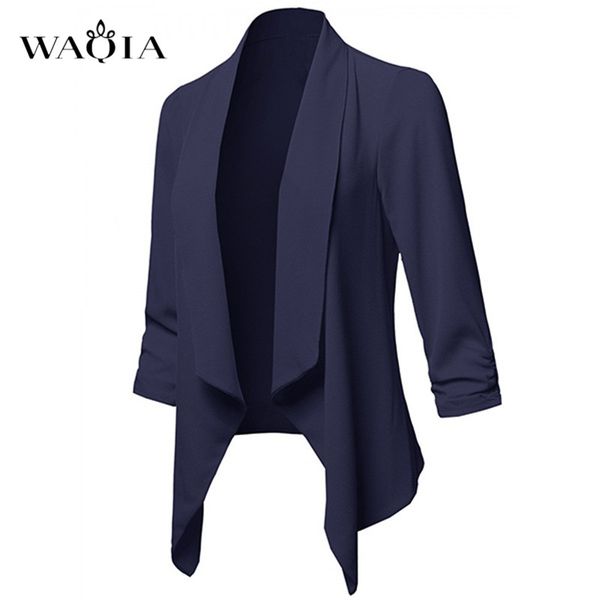 

пиджаки женщины делопроизводство носить элегантные дамы деловой костюм с длинными рукавами кардиган пальто открыта передняя ruched непостоян, White;black