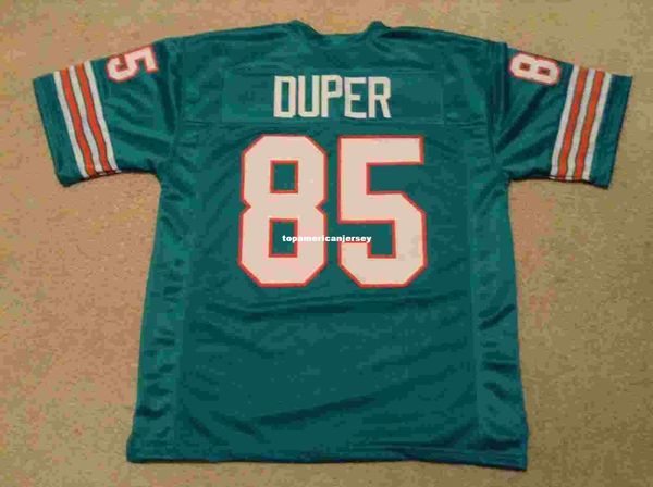 

retro custom sewn stitched #85 mark duper teal mitchell & ness jersey s-5xl,6xl men's football jerseys rugby, Black;blue