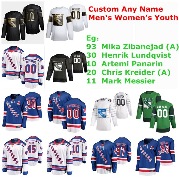 

с-размер 6xl нью-йорк рейнджерс мужская хоккей трикотажные изделия 93 мика zibanejad джерси хенрик lundqvistartemi панарин крис крайдер марк, Black;red