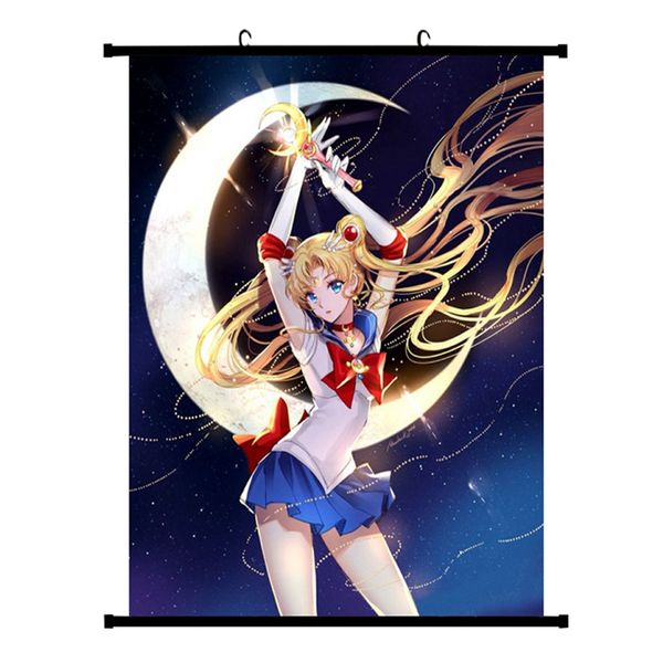 

japanese anime sailor moon painting hanging wall scroll home decor poster cosplay 2019