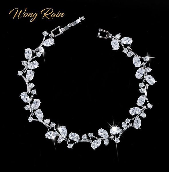 

wong rain 100% 925 sterling silver created moissanite ruby gemstone bangle cuff charm diamonds bracelets fine jewelry wholesale, Black