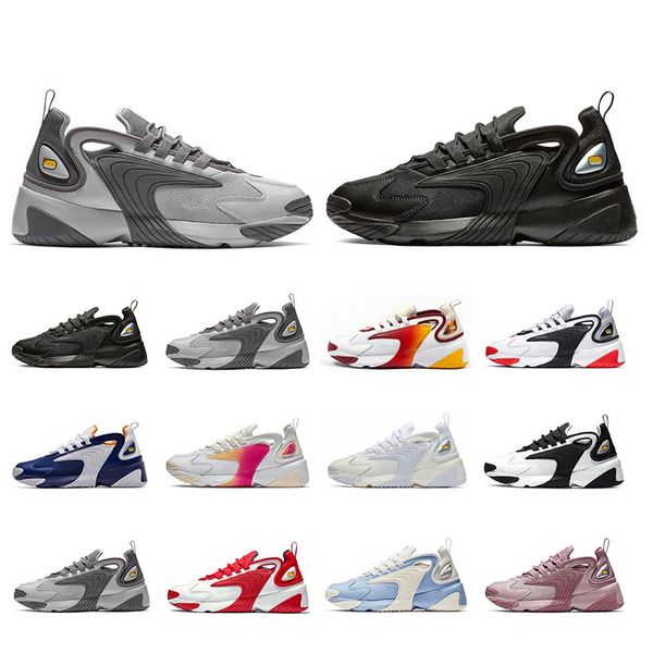 

2019 whosale rainbow creamy white zoom 2k m2k men running shoes tekno race red royal blue dark grey men's women sports sneaker