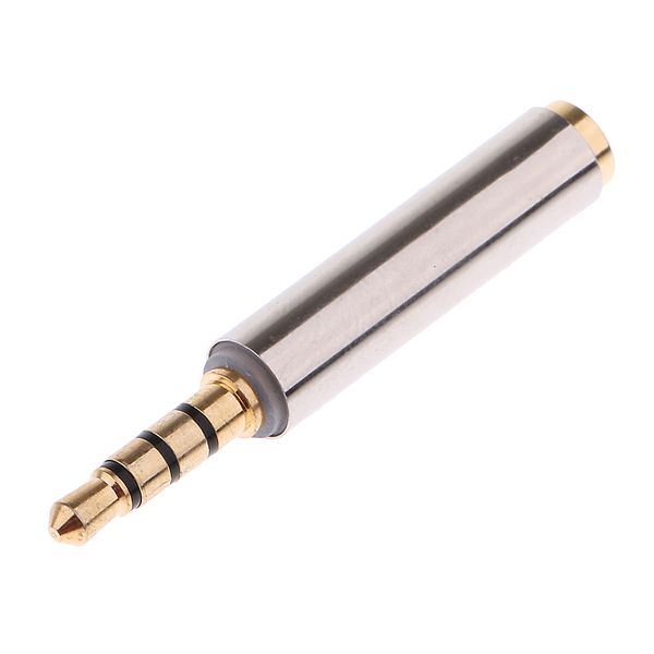 

1pc 3.5mm male to female stereo audio headphone mic adapter converter silver