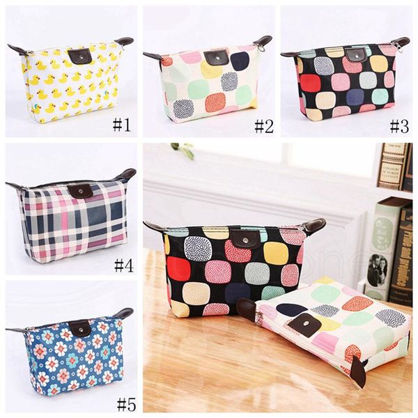 

women floral printed dumpling handbag toiletry foldable cosmetic portable storage bag dumpling clutch bag zipper purse r0407
