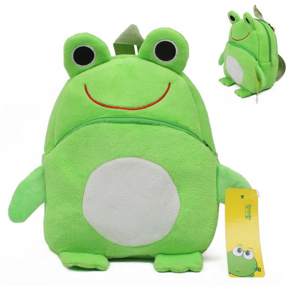 

cute cartoon frog pattern kindergarten baby boy girl kids plush schoolbags children mini satchel backpacks candy bags toy gift
