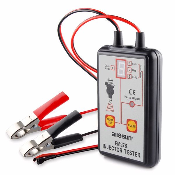 

new obd2 fuel injector tester em276 with 4 pulse modes test injector system analyzer fuel pressure tester car diagnostic tool
