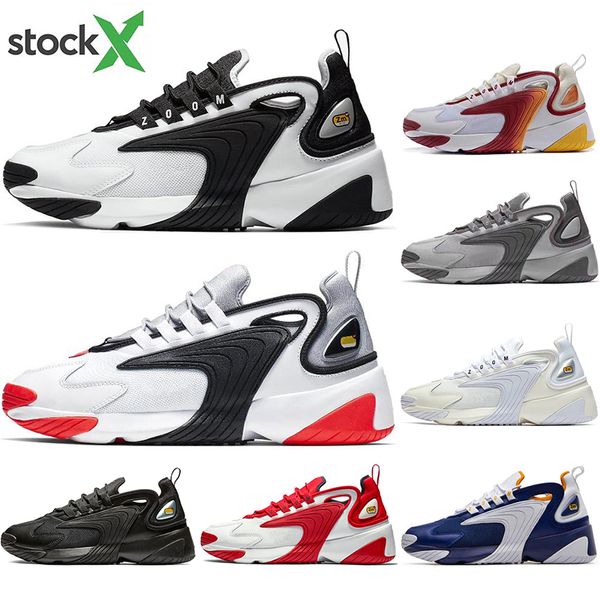 

с носками увеличить m2k 2k tekno 2000 мужчин кроссовок для женских тройных черных кремовых кобальтовых синего дизайнера спортивных тапок тре, White;red