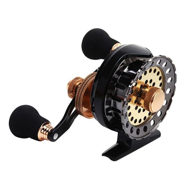 

all metal fishing reels anti-slip left / right hand handle front raft wheel winter ice fishing supplies