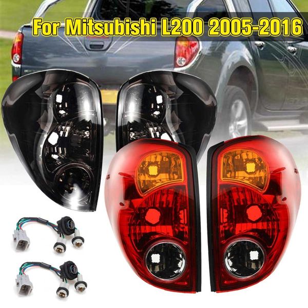 

for mitsubishi l200 triton colt 2005-2016 pickup 1 pair car smoke taillights rear lamp tail lights brake with wire replacement