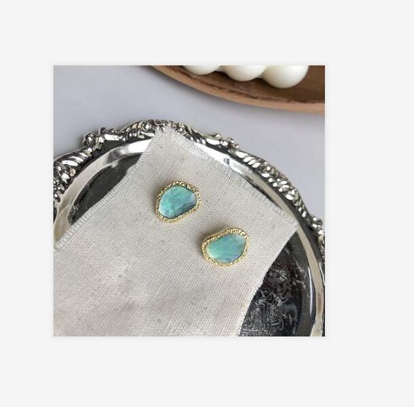 

9 цветов мода drusy агат друзового агат кендра скотт серьги серебряные позолоченные искусственного природного камня скотт женщин бренд ювели, Golden;silver