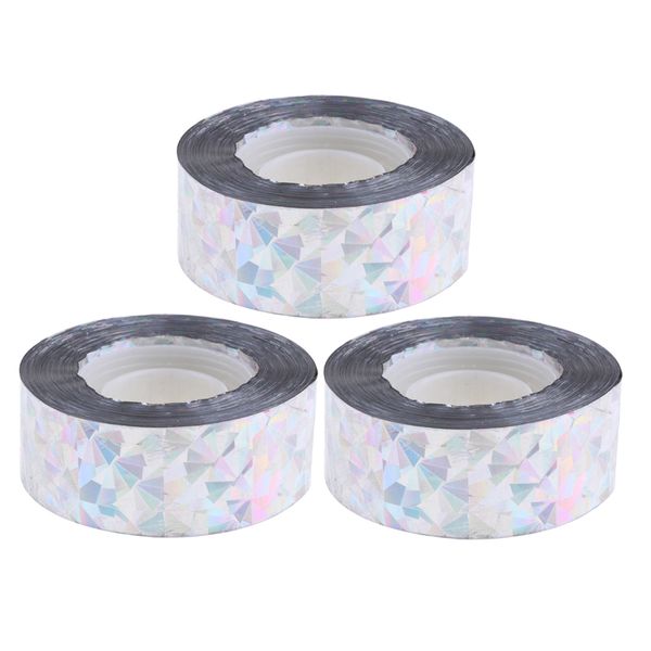 

3 pieces bird deterrent tape pigeon scare repeller ribbon 70m flashing