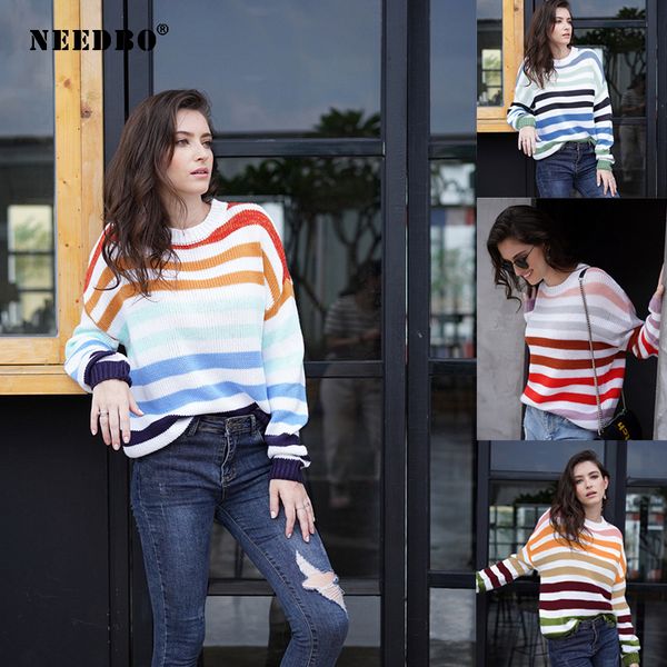 

knit sweater women oversize pullover long sleeve womens sweaters 2019 ladies girl autumn winter sweater pull femme women, White;black