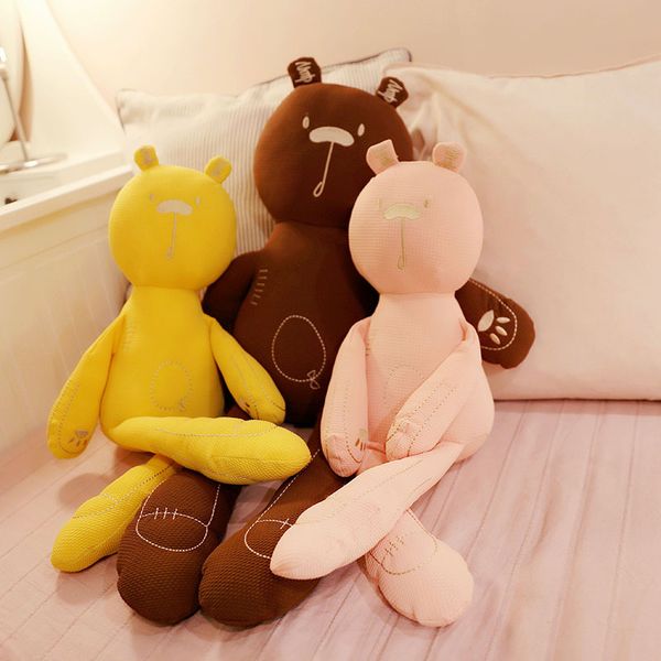

baby cushions lovely bear plush stuffed toys soft white/pink/grey stuffed animals dolls for kids baby cot bedding appease gift