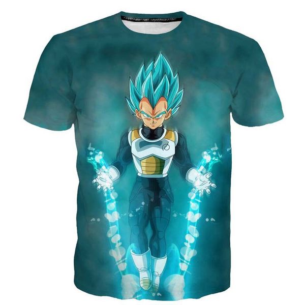 

dragon ball z горячие продажи dragon ball z вегета футболка light up аниме супер db саян гоку t-shirt men для подростков топ tee, White;black